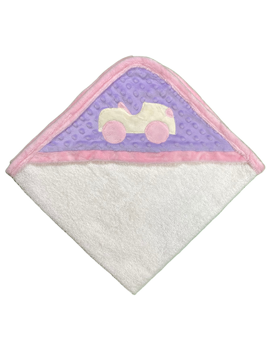 White Car Infant Towel