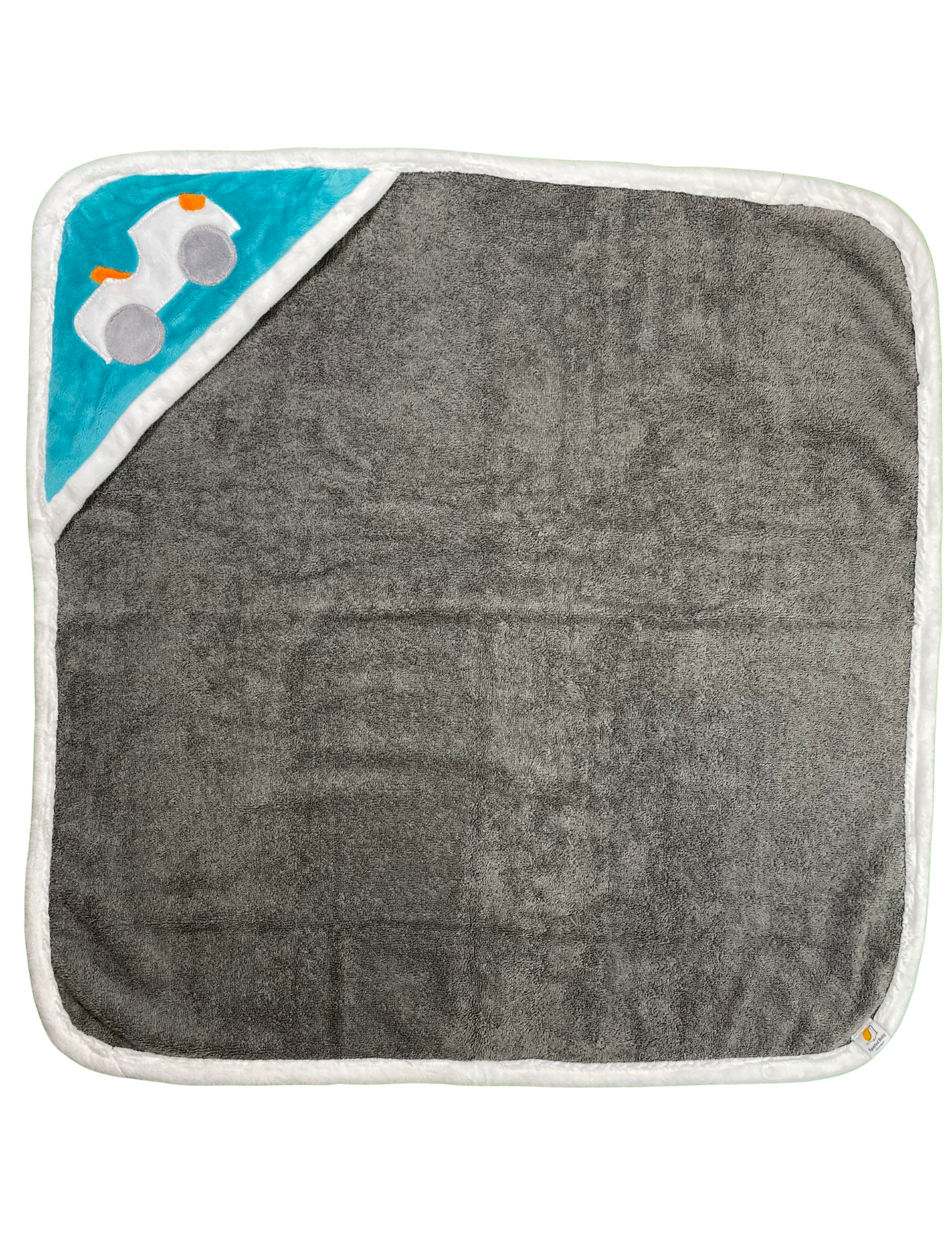 White Car Infant Towel