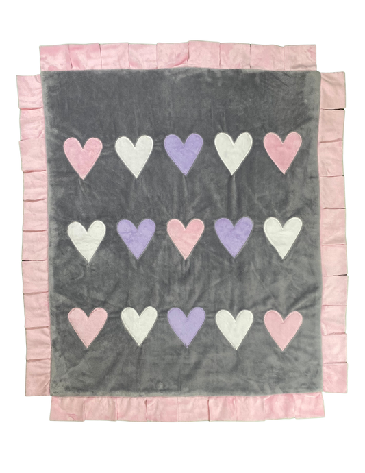 Pastel Hearts Infant Blanket