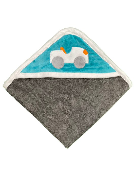 White Car Infant Towel