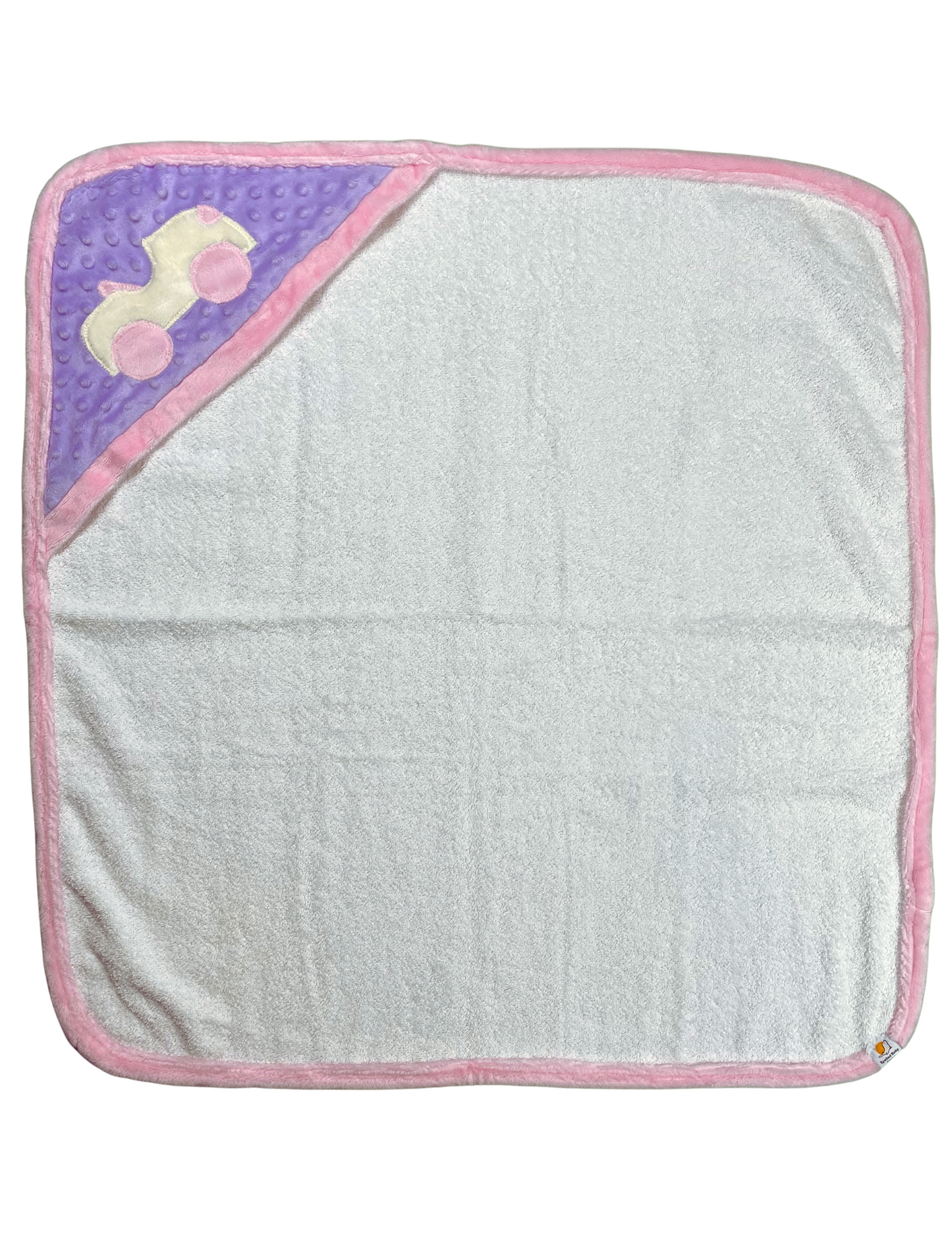 White Car Infant Towel