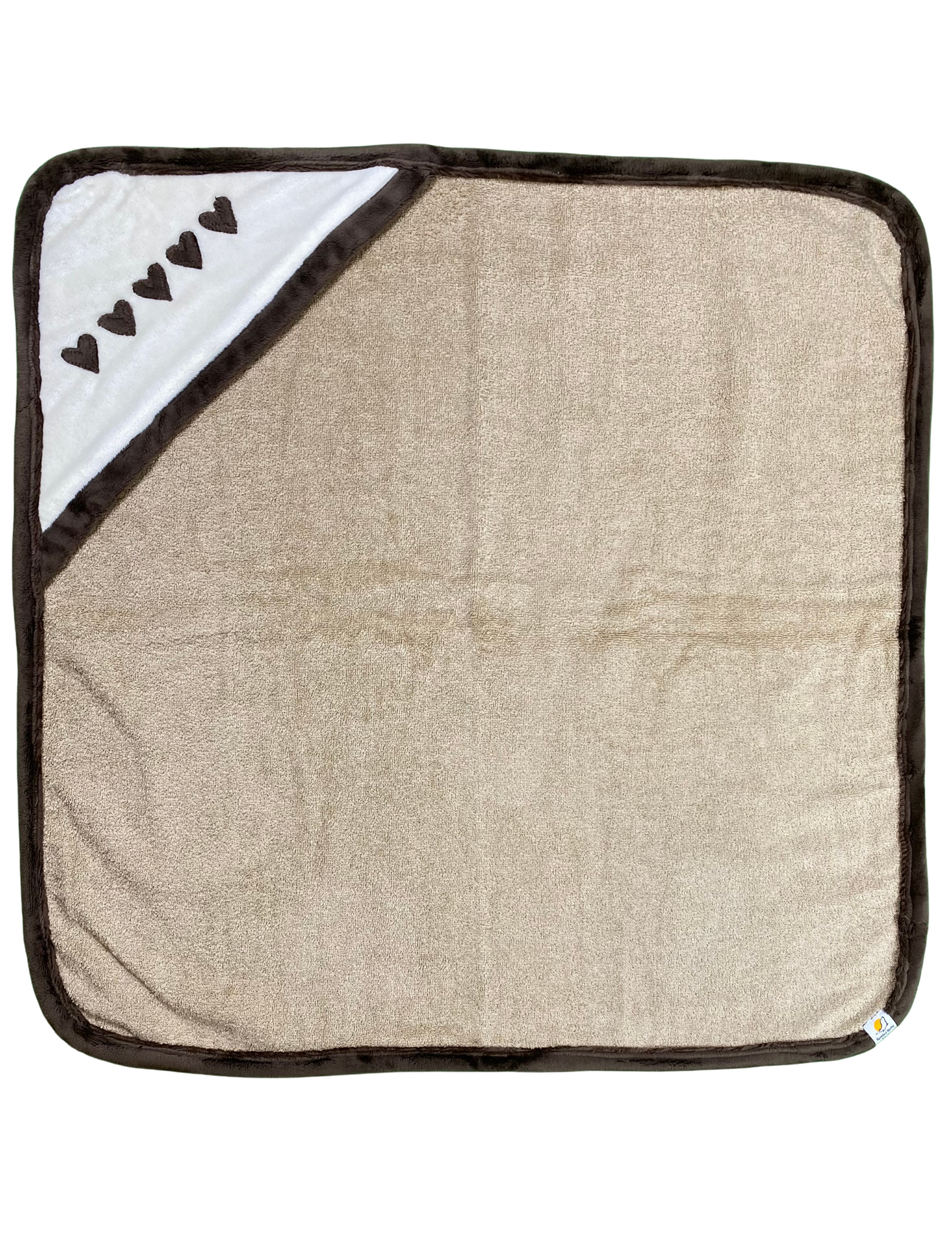 Brown Hearts Infant Towel
