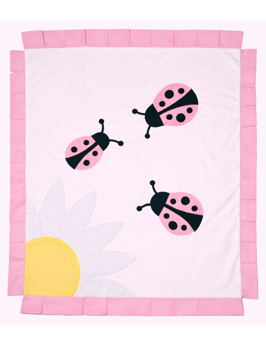 Pretty Ladybug Garden Infant Blanket