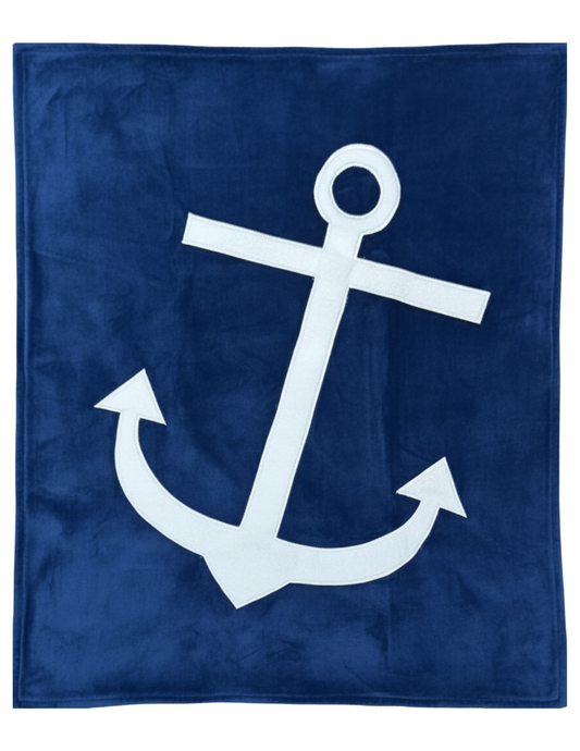 Seaside Anchor Trimless Infant Blanket