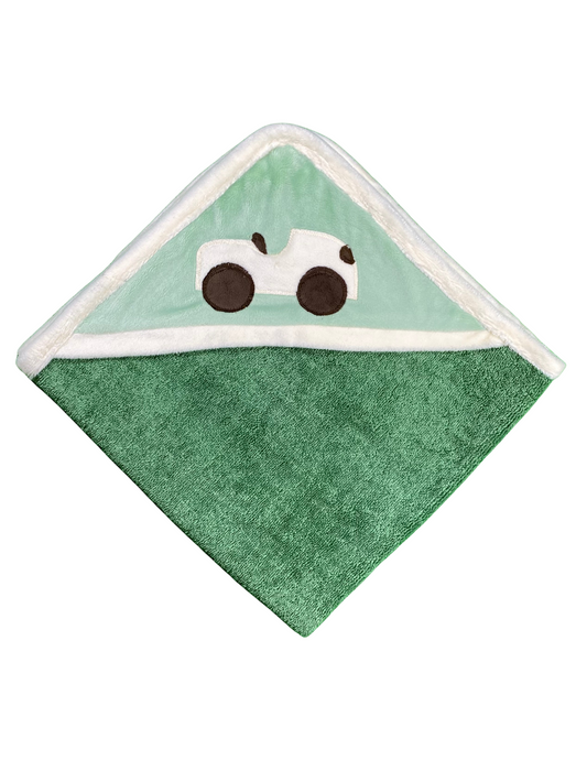 White Car Infant Towel