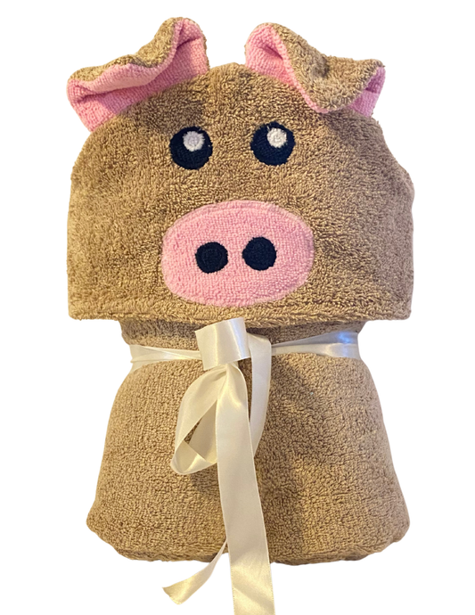 Pig Hooded Towel