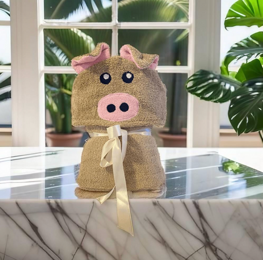 Pig Hooded Towel