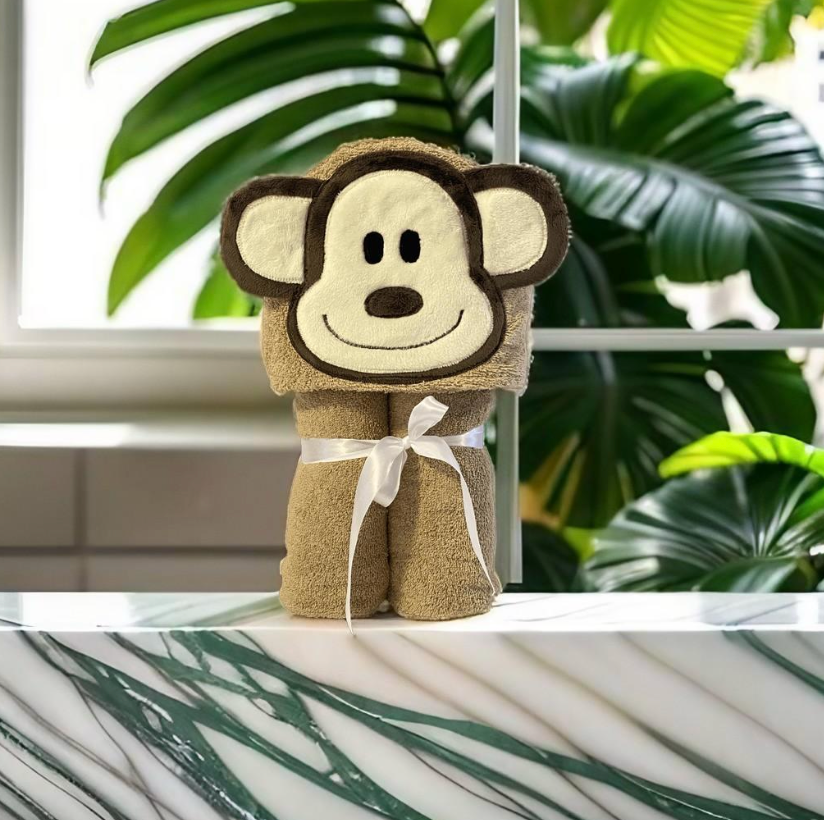 Monkey Hooded Towel