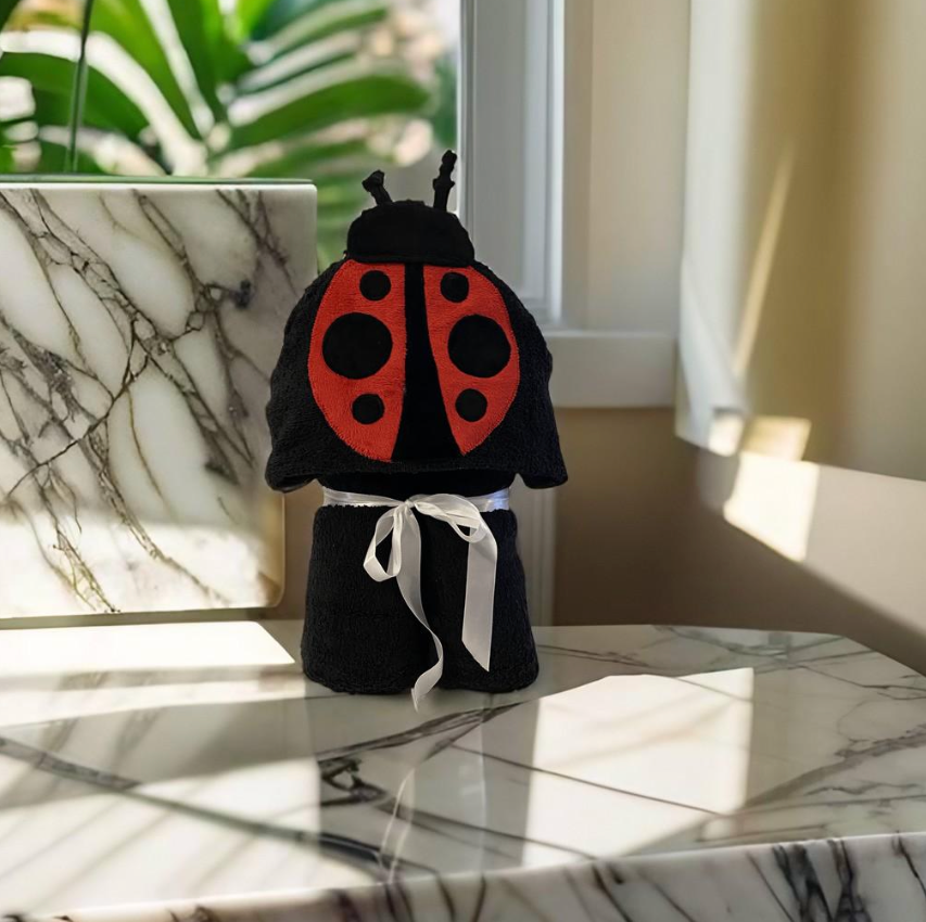 Lady Bug Hooded Towel